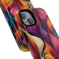 Vibrant Leaf Wave Tough Magnetic Phone Case, Vibrant Smartphone Cover, Unique Protective Case for Gifts, Phone Accessories, Trendy Design
