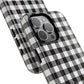 Black and White Gingham Phone Case, Tough Magnetic Cases, Stylish Phone Cover, Gift for Her, Trendy Phone Accessory, Checkered Print