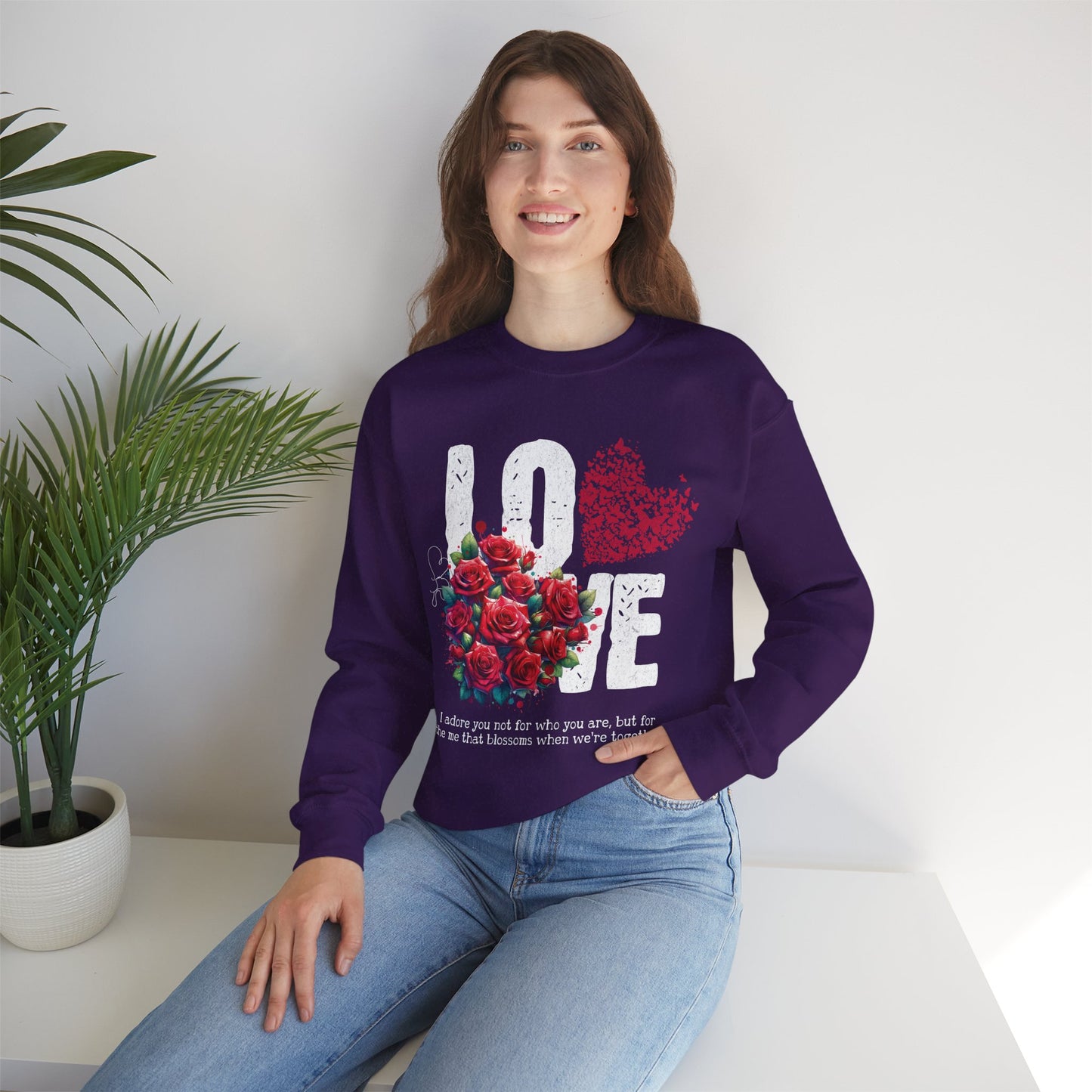 LOVE Always Unisex Heavy Gildan Blend™ Crewneck Sweatshirt.