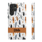 Personalized Whispering Feathers Samsung, Google Pixel and iPhone Case, Custom Name Case.