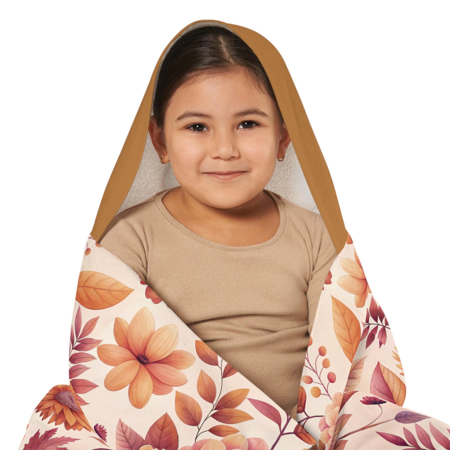 Autumn Blossom Snuggle Youth Hooded Towel