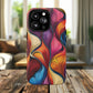 Vibrant Leaf Wave Tough Magnetic Phone Case, Vibrant Smartphone Cover, Unique Protective Case for Gifts, Phone Accessories, Trendy Design