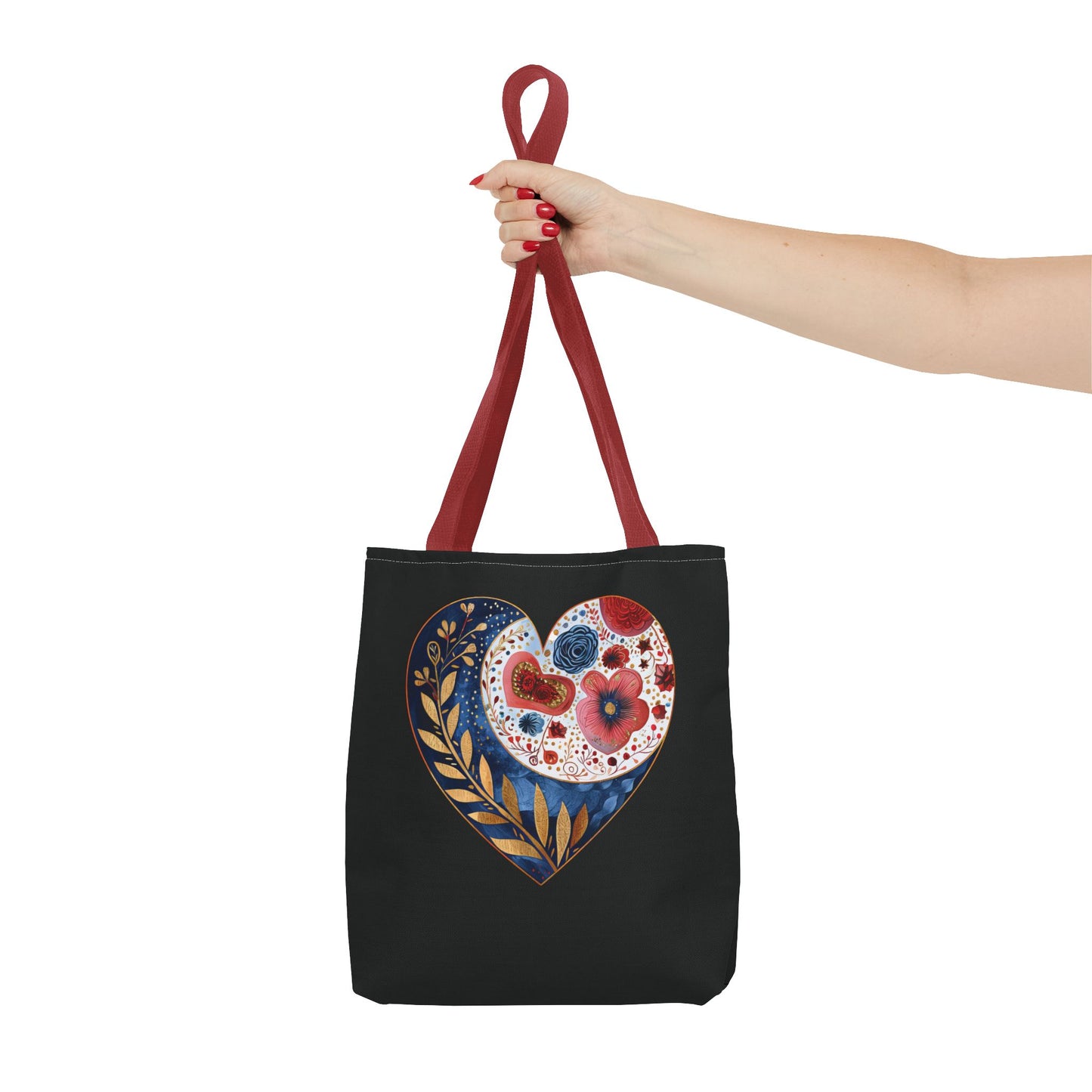 Floral Heart Tote Bag