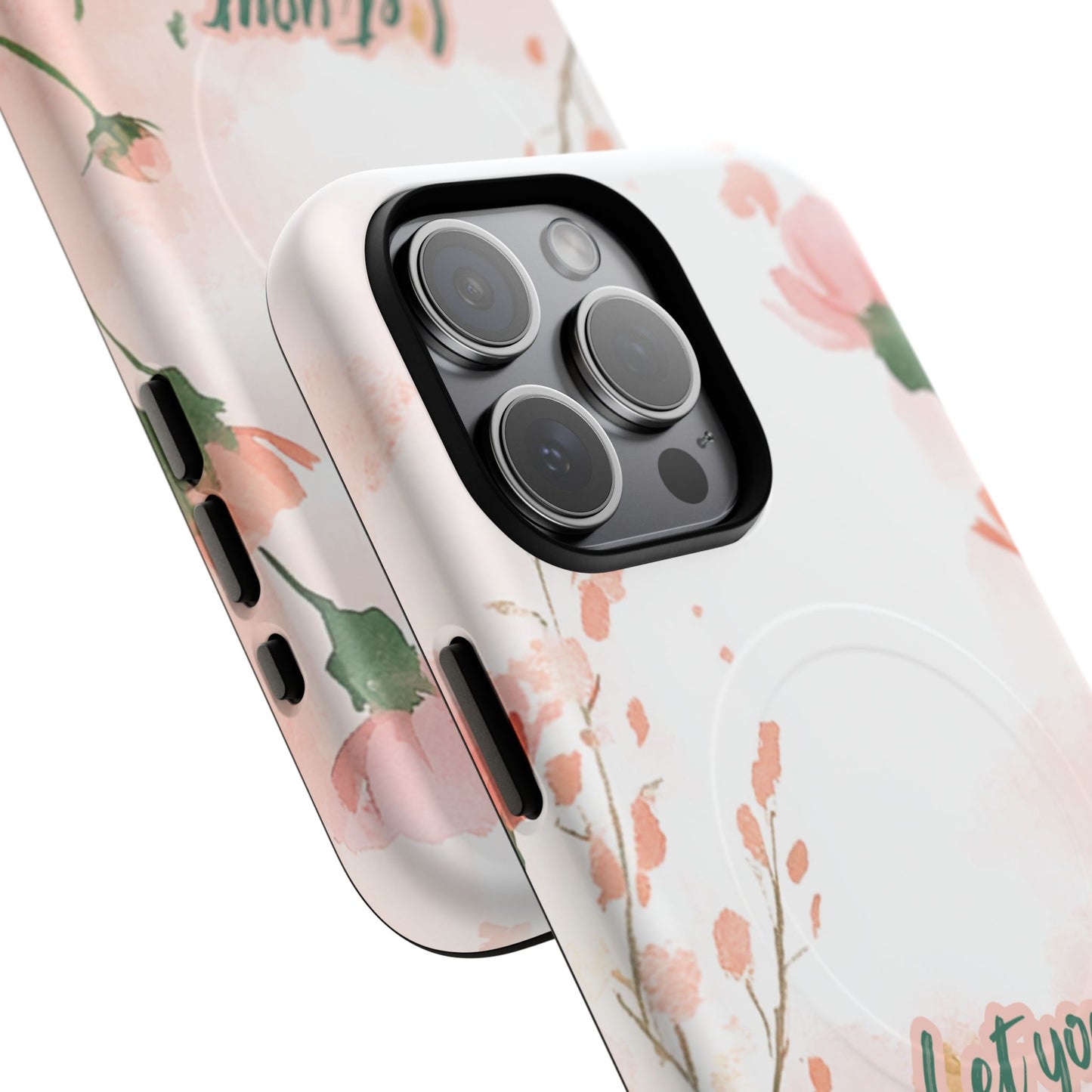Let your Light Shine Matthew 5:16, Inspirational Gift, Tough iPhone Magnetic Case Scripture, Floral Bible Verse, MagSafe® iPhone® Tough Case, iPhone 14, iPhone 15, iPhone 16, Pro, Pro Max, Plus.