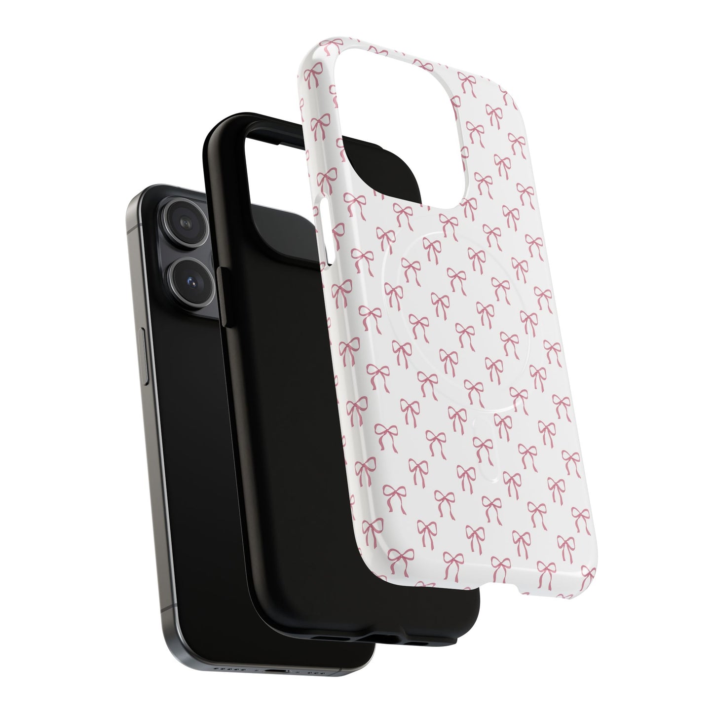 Blush Coquette Bow Bliss Magnetic iPhone Cases, Gift for Her, Cute iPhone Accessories, Fun Personalized Cases, Stylish Tech Gifts, Birthday Present