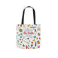 Personalized Classroom Couture Composition Book Inspired Canvas Tote Bag with Colorful Straps, Cute School Bag, Eco-Friendly Tote, Back to School Shopping Bag, Teacher Gift Idea