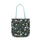 Daisy Delight Floral Canvas Tote Bag with 5-Color Straps | Eco-Friendly Shopping Bag