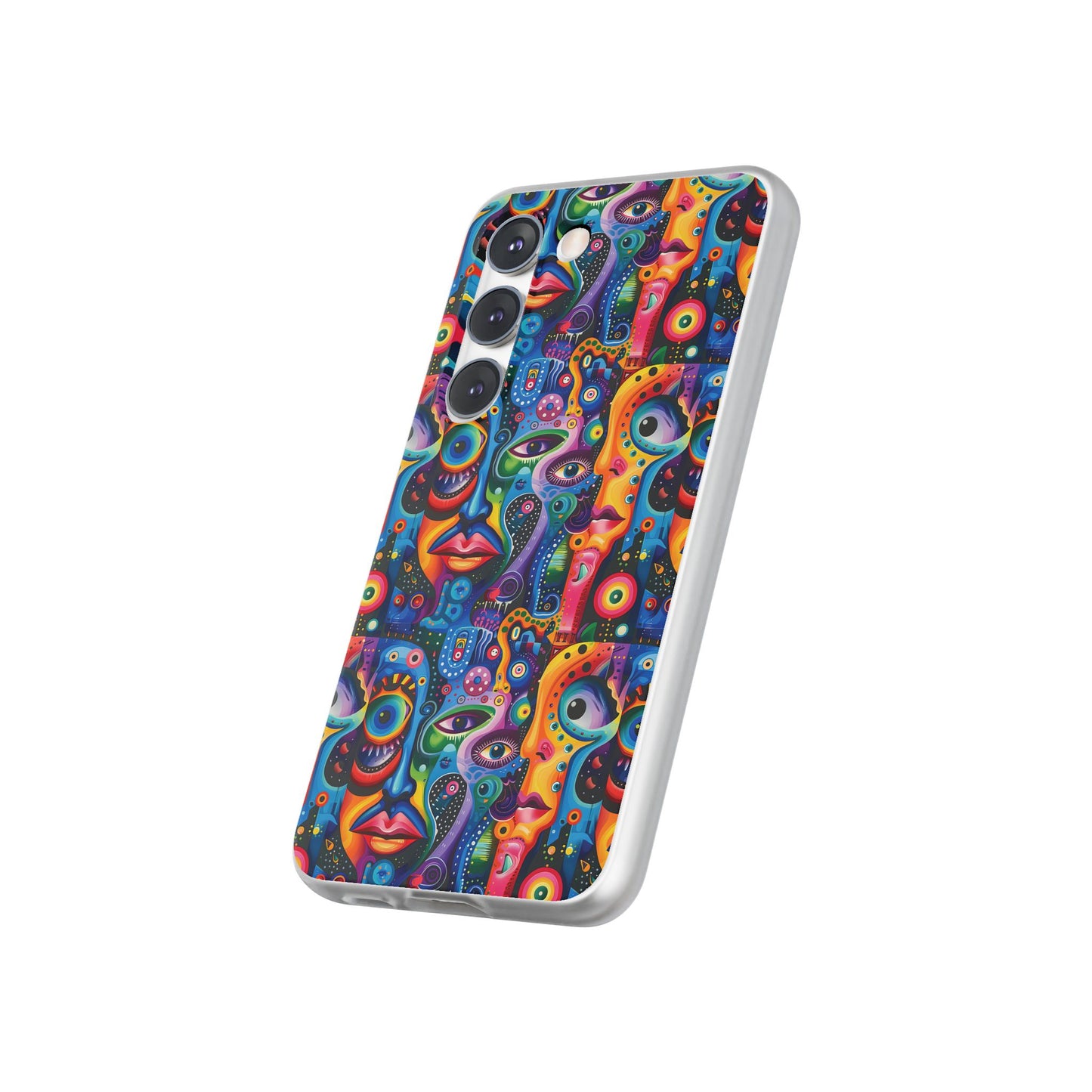 Psychedelic Visions Flexi iPhone and Samsung Case - Colorful Abstract Design.