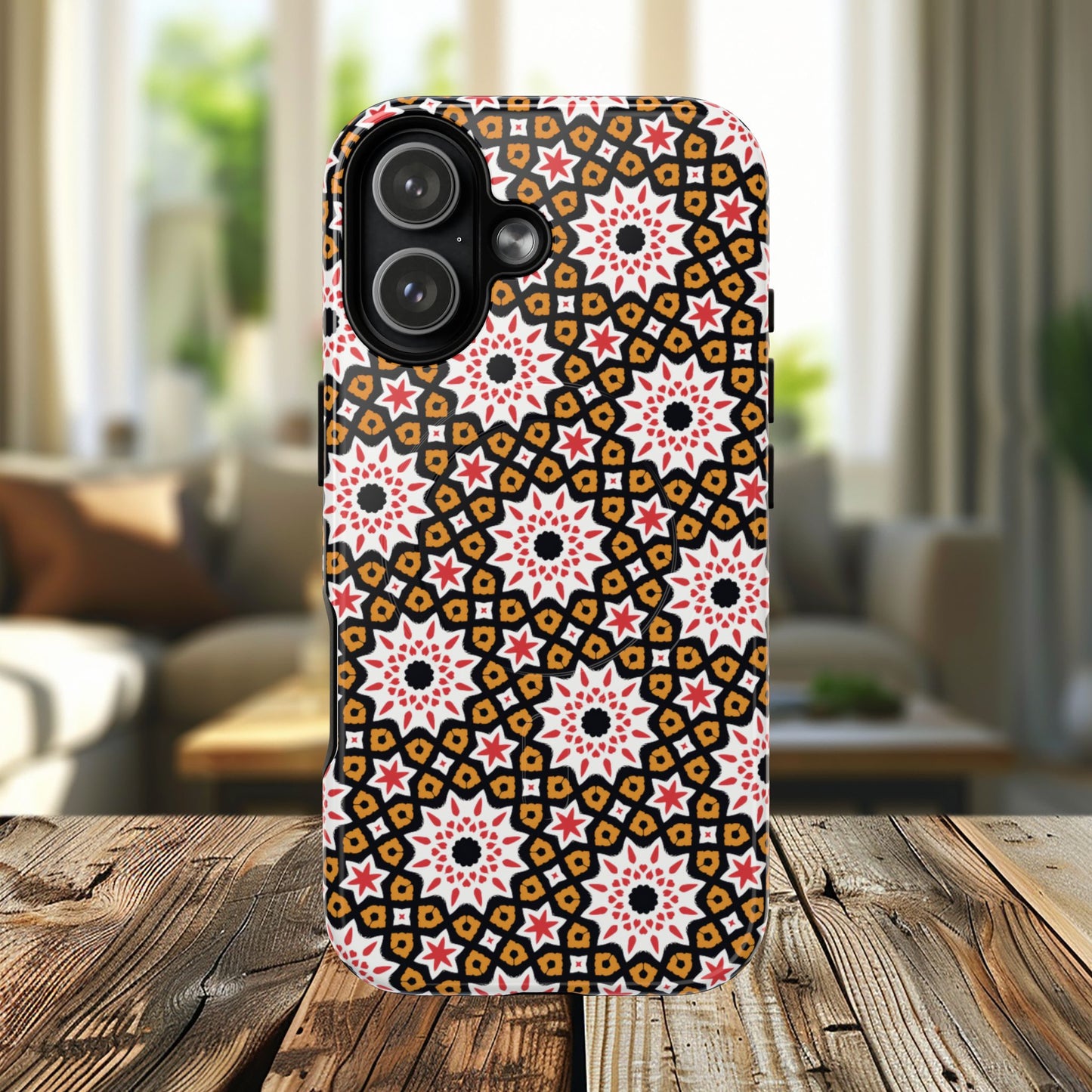 Bohemian Patterned Tough Magnetic Cases, Unique Phone Protection, Stylish Phone Cover, Gift for Trendsetters, Vibrant Designs