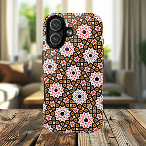 Bohemian Patterned Tough Magnetic Cases, Unique Phone Protection, Stylish Phone Cover, Gift for Trendsetters, Vibrant Designs