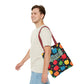 All-Over Apple Print Personalized Tote Bag — Durable Everyday Carry (3 Sizes, 5 Handle Colors)