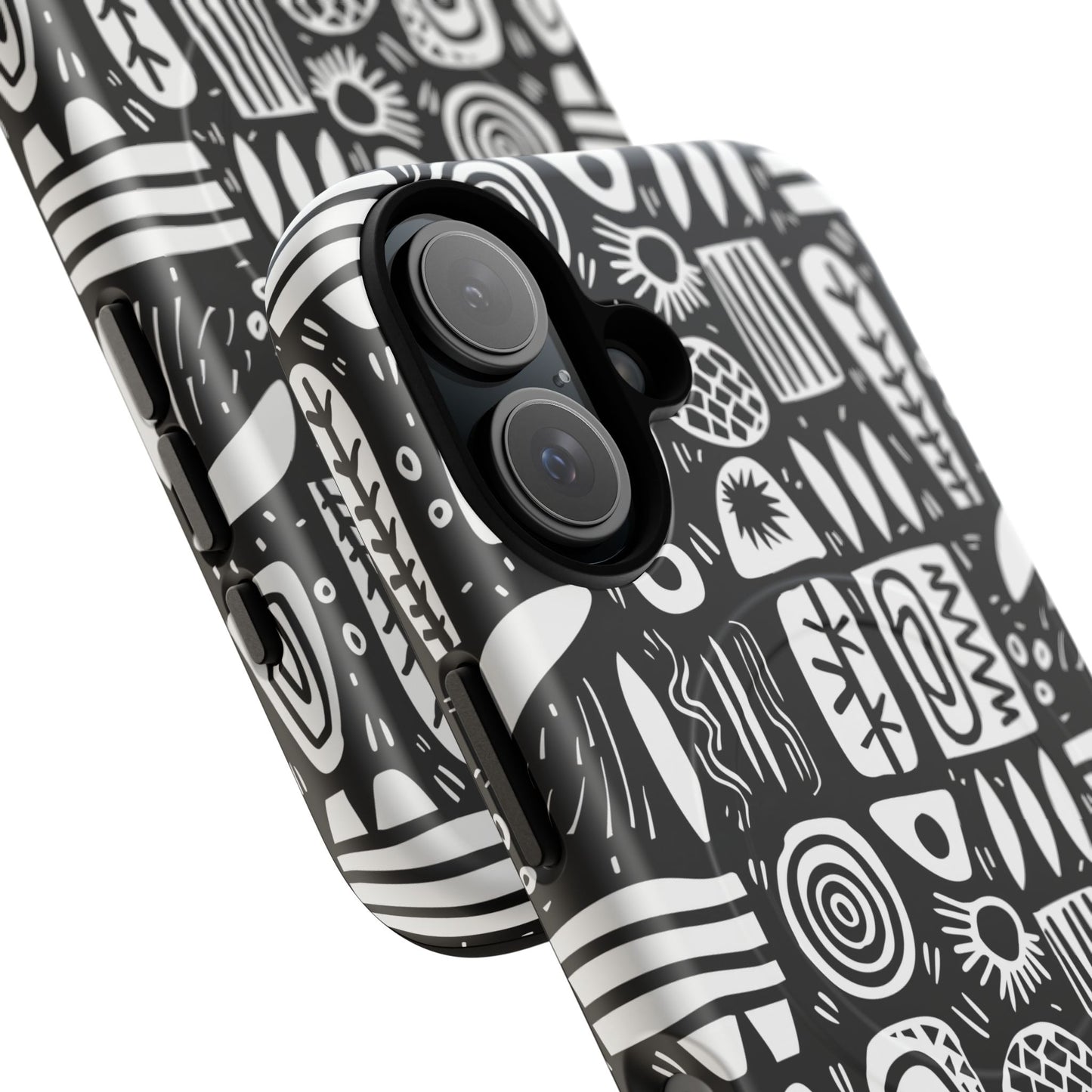 Modern Abstract Geometric Tough Magnetic Phone Case, Durable Phone Accessory, Gift for Him or Her, Artistic Design, Modern Decor
