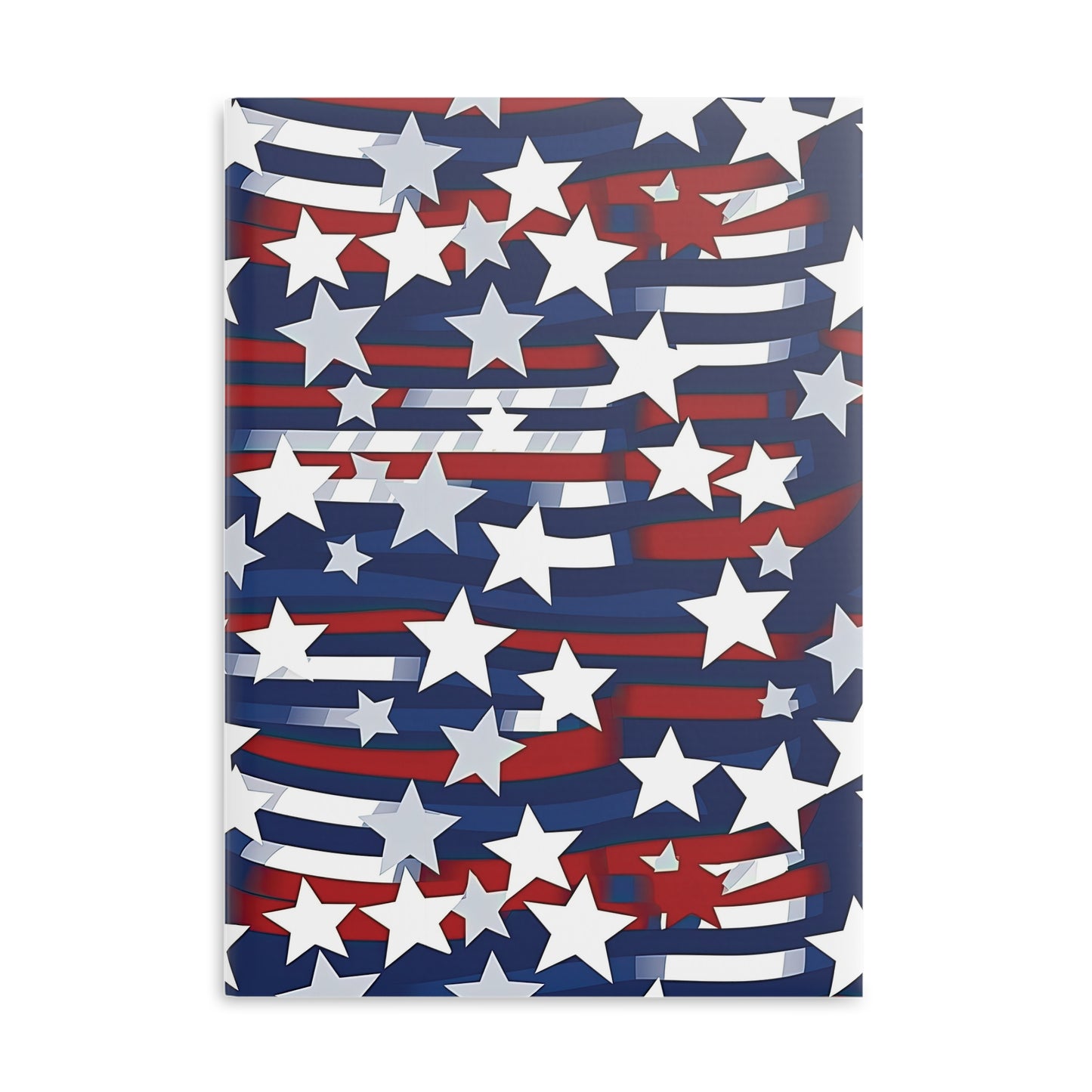 Patriotic Waves Hardcover Notebook with Puffy Covers