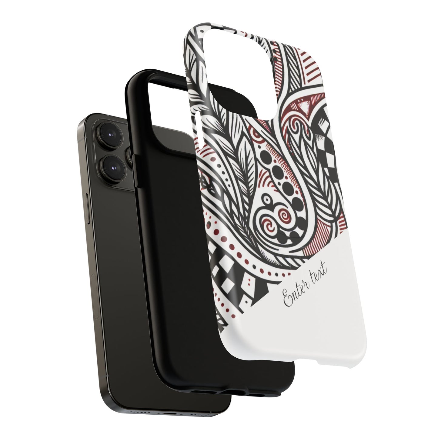 InkWhirl Fusion Stylish Tough Magnetic iPhone Case,  Unique Design, Gift for Him/Her, Trendy Accessory, Artist Collaboration, Durable Protection,Magsafe iPhone case