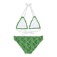 Green Tropical Bliss Strappy Bikini Set (AOP)