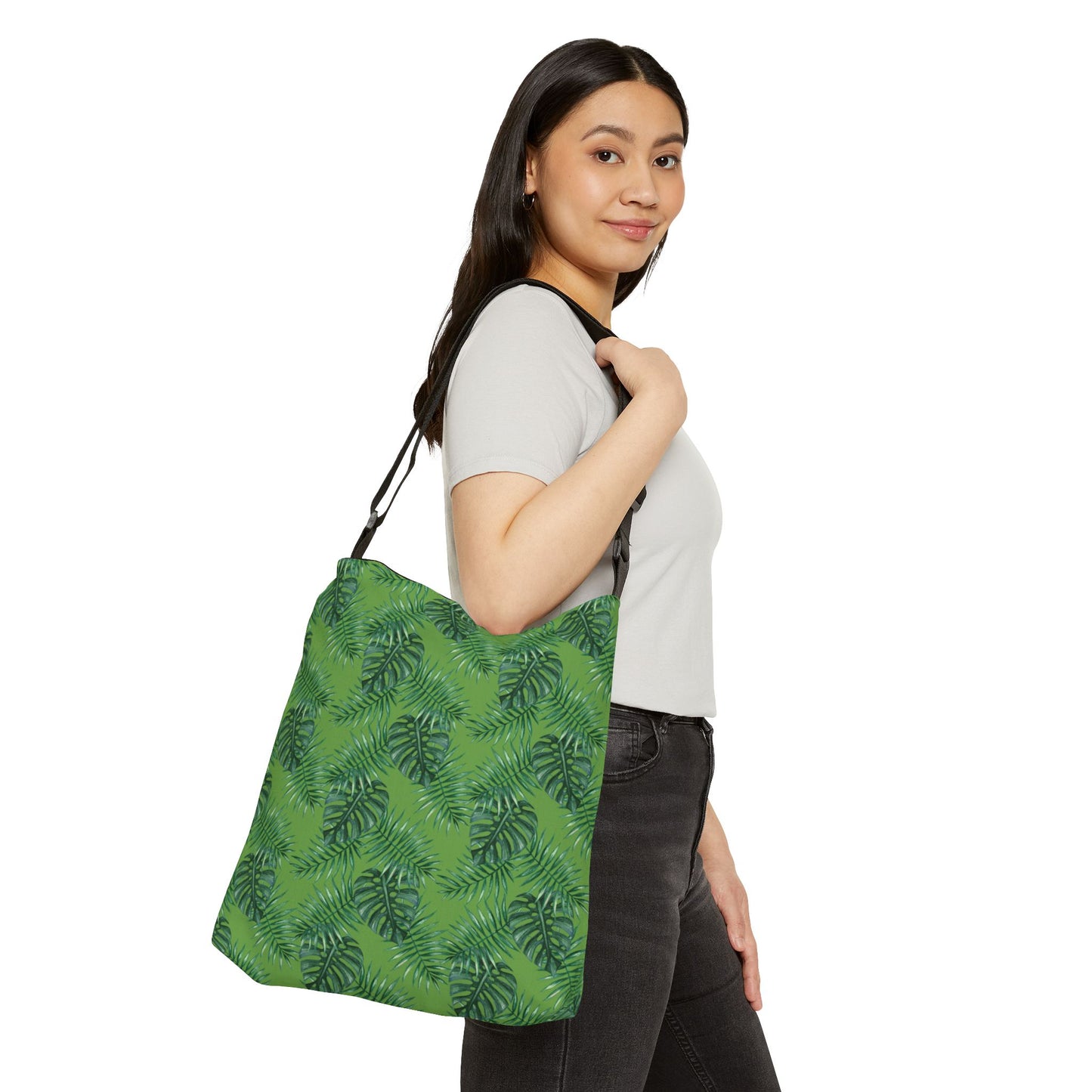 Green Tropical Bliss Adjustable Tote Bag (AOP)