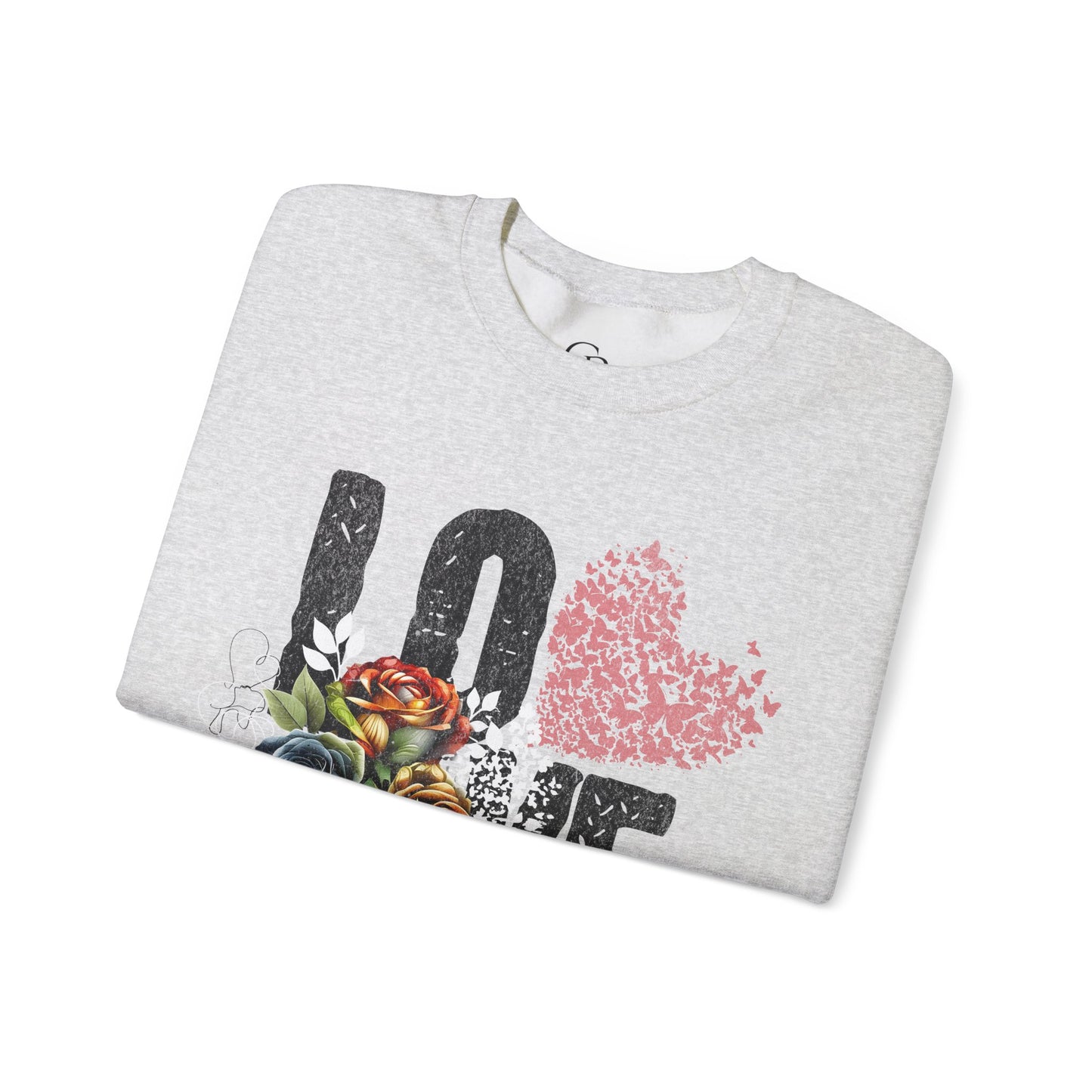 Love Always Gildan Crewneck Sweatshirt - Floral Design for Couples