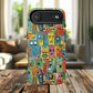 Vibrant Art Magnetic Phone Case, Colorful Protector, Unique iPhone Case, Gift for Artists, Trendy Tech Accessory