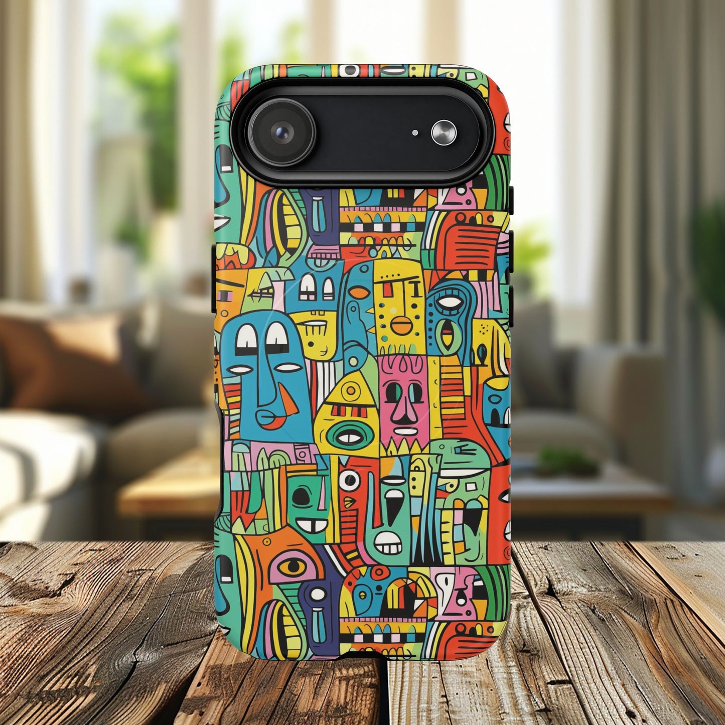 Vibrant Art Magnetic Phone Case, Colorful Protector, Unique iPhone Case, Gift for Artists, Trendy Tech Accessory