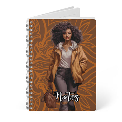 Chic Wirobound Notebook for Creative Minds, Stylish Journal, Perfect for Note-Taking, Gift for Students and Professionals