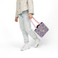 Personalized Purple Doodle Daydream Composition Book Inspired Canvas Tote Bag with Colorful Straps, Cute School Bag, Eco-Friendly Tote, Back to School Shopping Bag, Teacher Gift Idea
