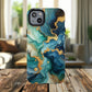 Ocean Quartz Luxe Marble Pattern Tough Magnetic iPhone Case, Phone Accessories, Luxury Gift, Durable iPhone Cover, Unique Design for iPhone Users.