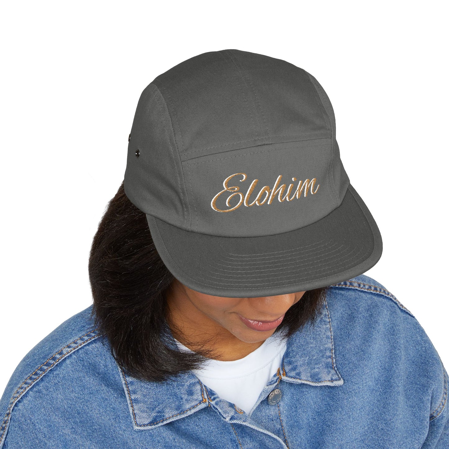 Embroidered 'ELOHIM, GENESIS 1:1'  5 Panel Cap, Trendy Hat, Outdoor Gear, Streetwear Accessory, Unique Gift, Fashion Statement