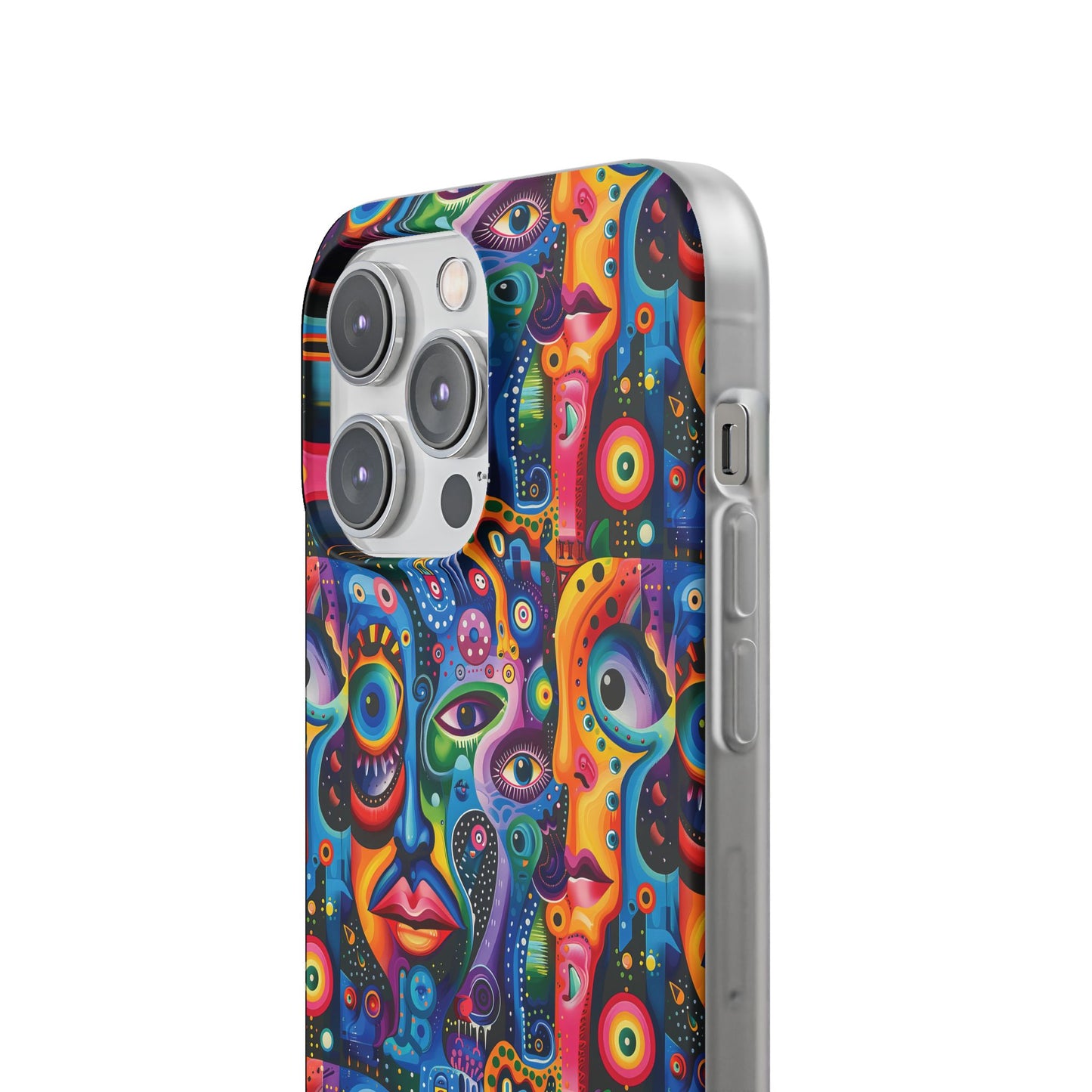 Psychedelic Visions Flexi iPhone and Samsung Case - Colorful Abstract Design.