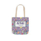 Personalized Purple Doodle Daydream Composition Book Inspired Canvas Tote Bag with Colorful Straps, Cute School Bag, Eco-Friendly Tote, Back to School Shopping Bag, Teacher Gift Idea