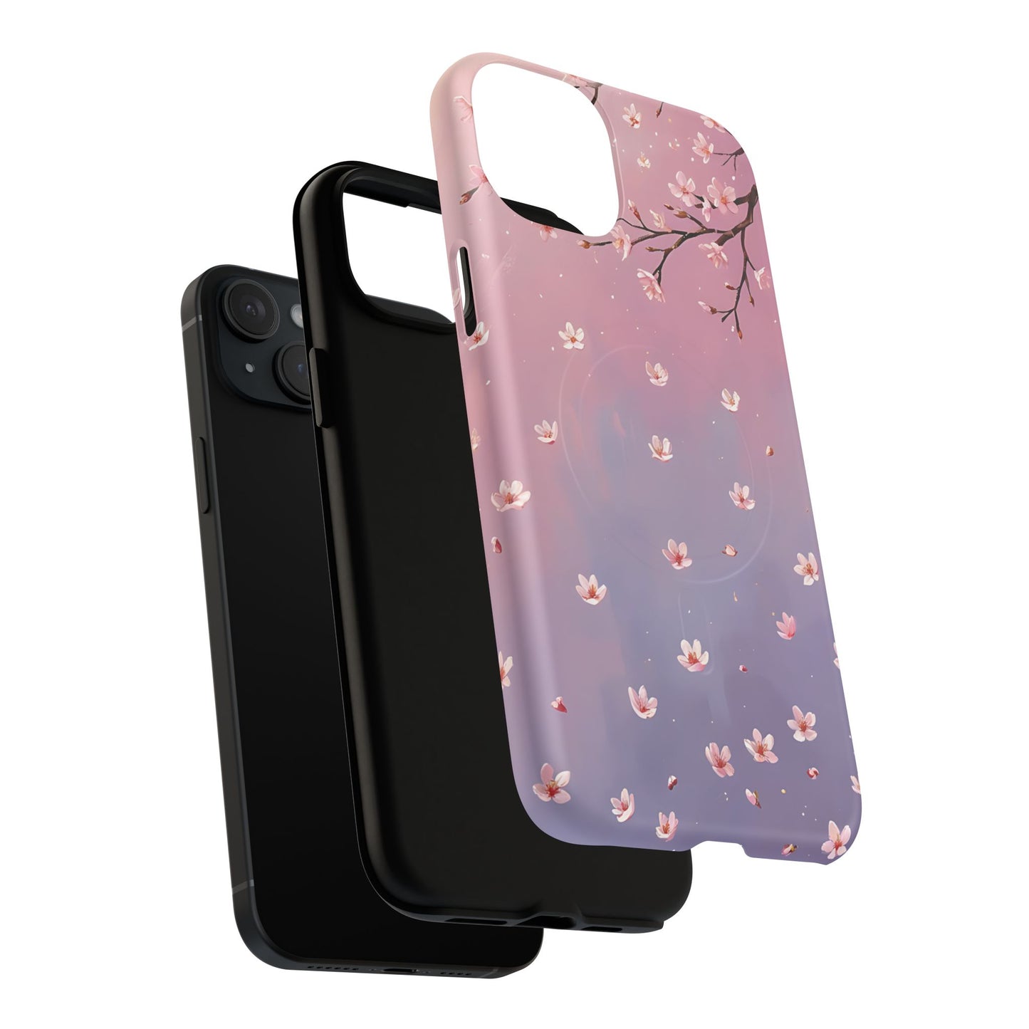 Tiny Cherry Blossom Floral Tough Magnetic Phone Cases, Durable Phone Cover, Floral Design Case, iPhone Protector, Cute Gift for Her