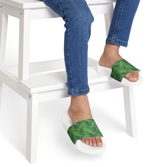 Tropical Bliss Green Youth Removable-Strap Sandals