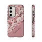 Personalized Cherry Blossom Tough Phone Case — Pink Floral Protective Case for Samsung & Google