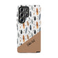 Personalized Whispering Feathers Tough Case — Dark Feather Protective Phone Case for Samsung & Google
