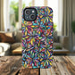 Prism Petal Burst Tough Magnetic iPhone Case, Colorful iPhone Case, Unique Gift for Flower Lovers, Stylish stained Glass Accessory