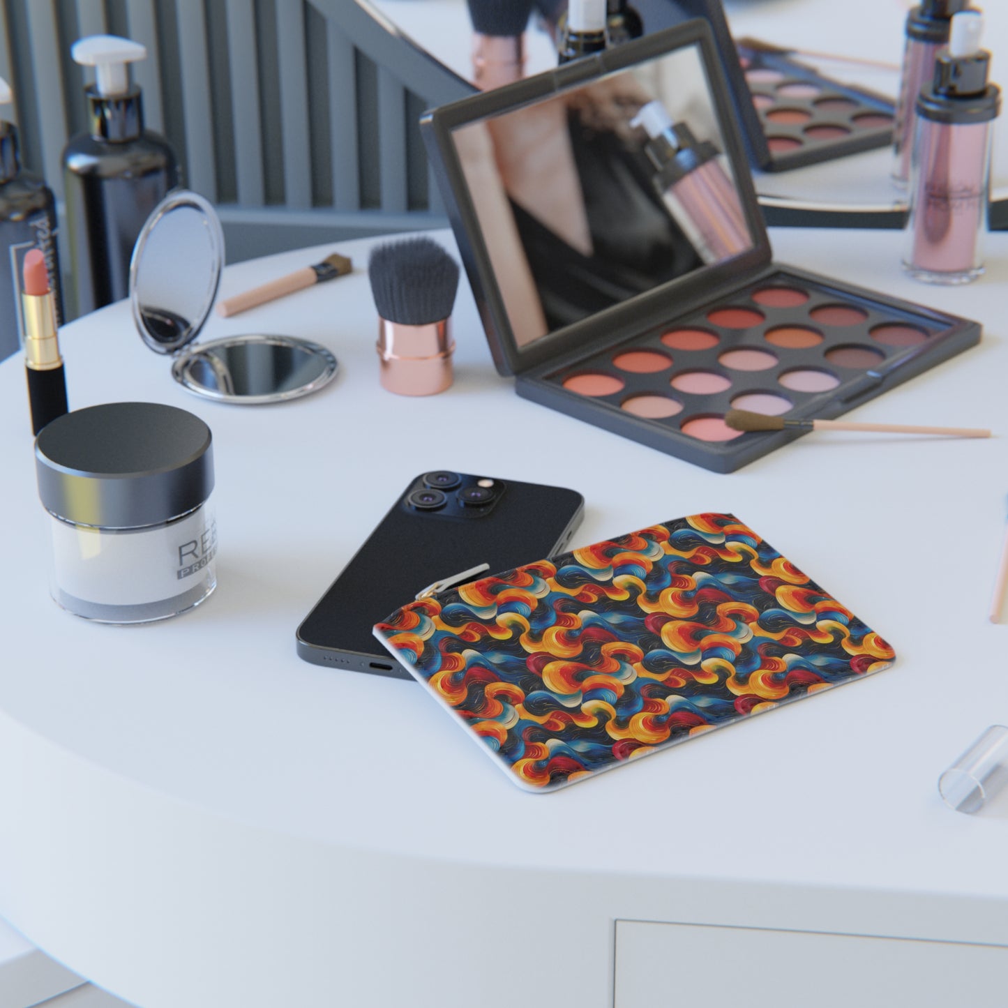 Cosmic Swirl Mini Clutch Bag - Vibrant Pattern for Stylish Occasions