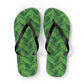 Green Tropical Bliss Flip Flops