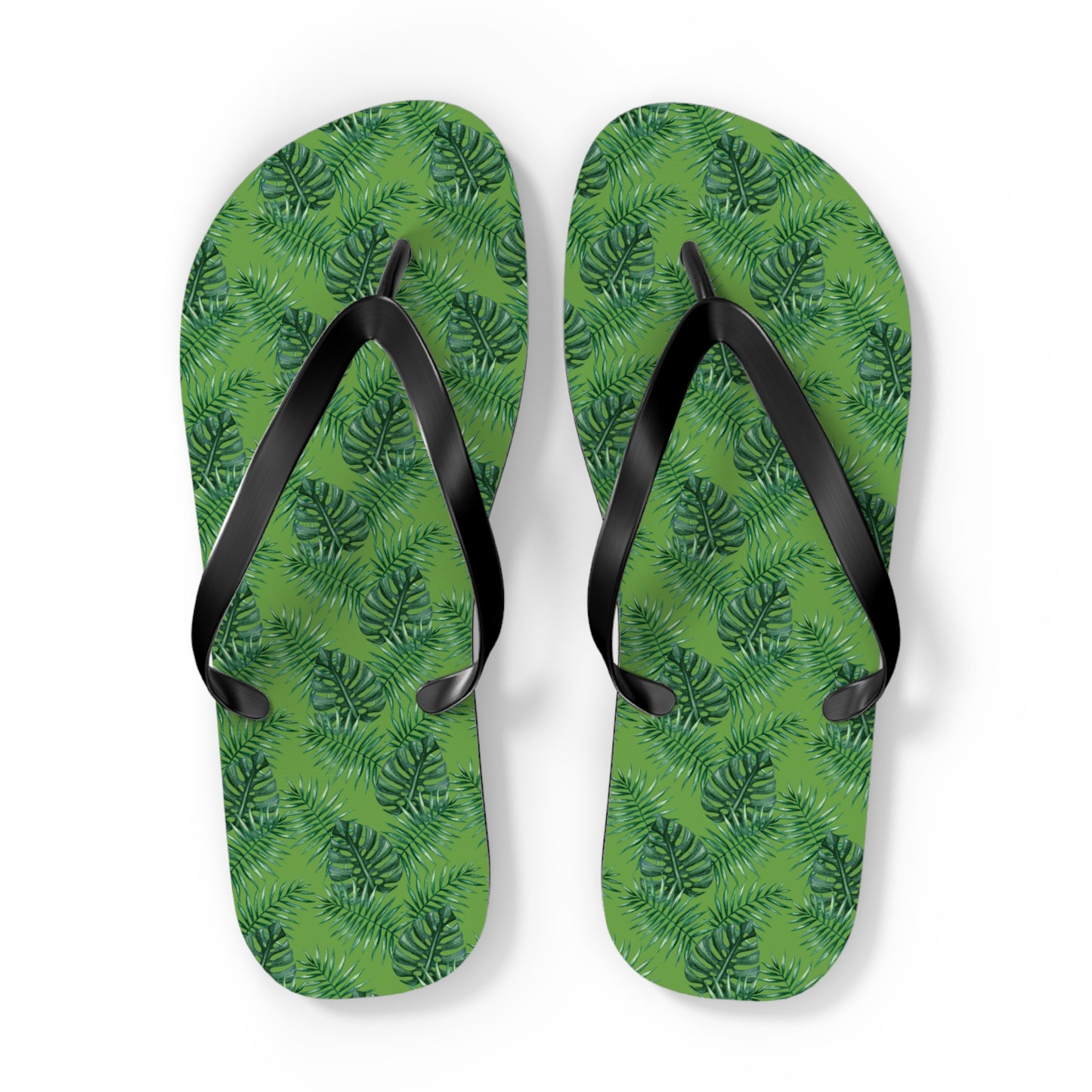 Green Tropical Bliss Flip Flops