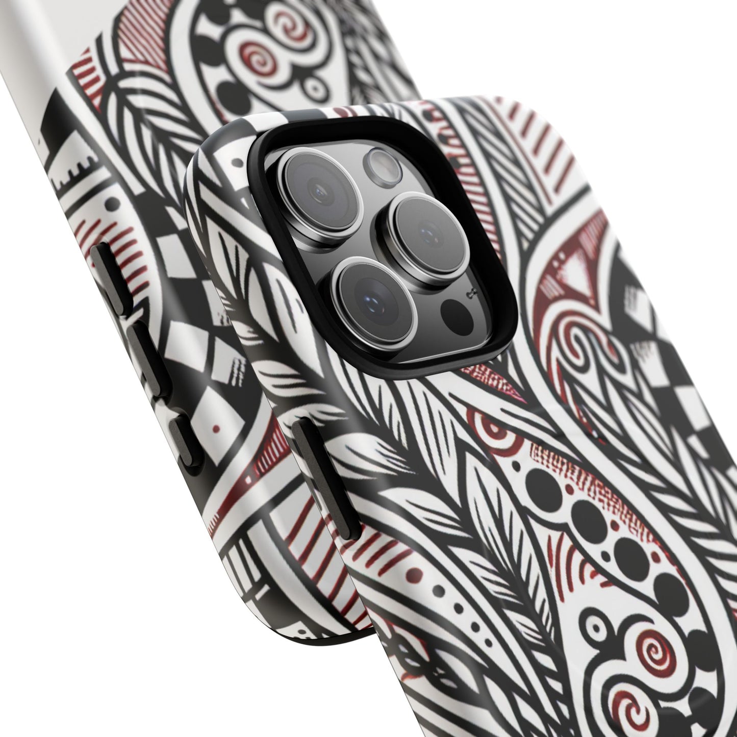 InkWhirl Fusion Stylish Tough Magnetic iPhone Case,  Unique Design, Gift for Him/Her, Trendy Accessory, Artist Collaboration, Durable Protection,Magsafe iPhone case