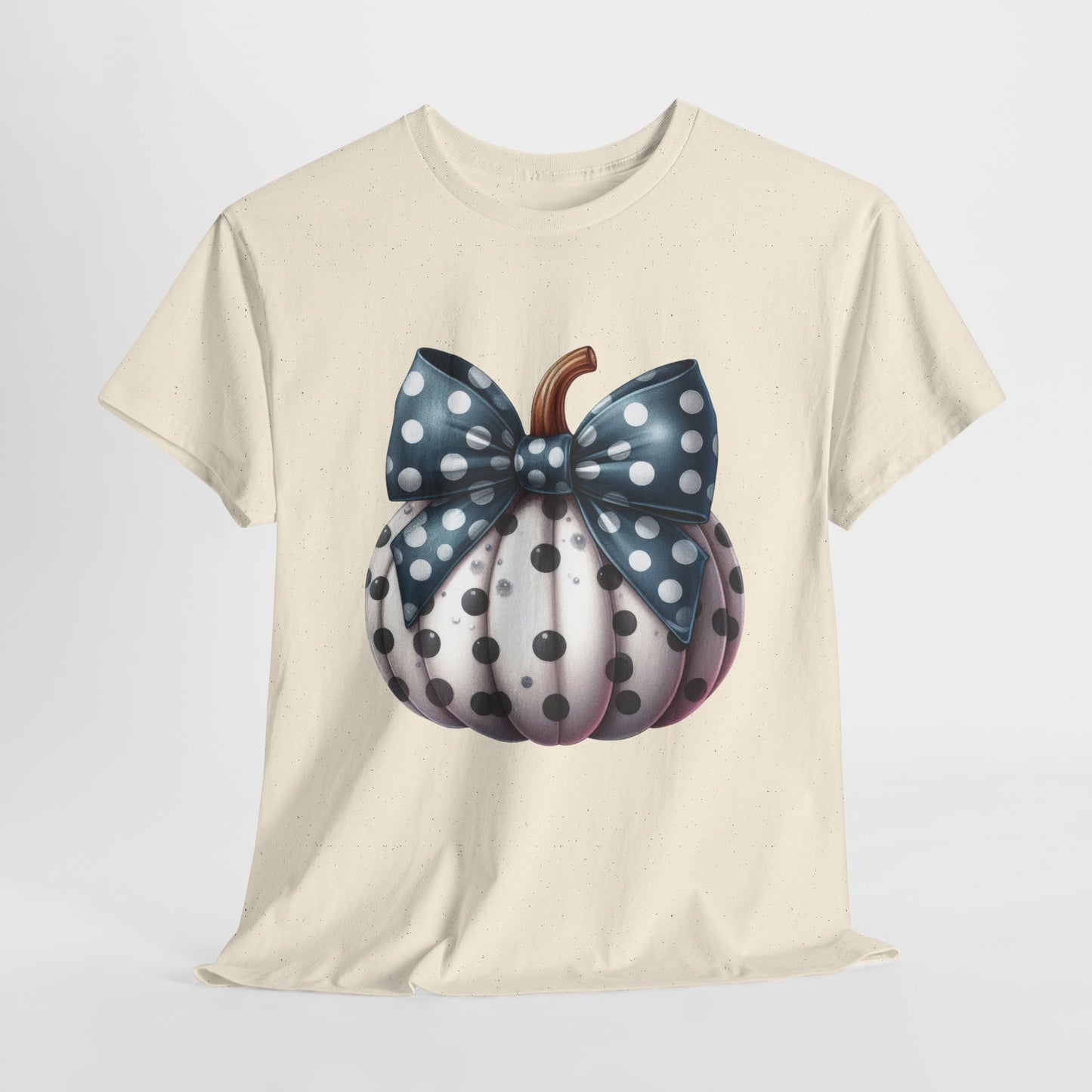 Polka Dot Pumpkin Charm Unisex Heavy Cotton Tee