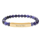 Engravable Natural Stone Stretch Bar Bracelet — Personalized Beaded Wristband