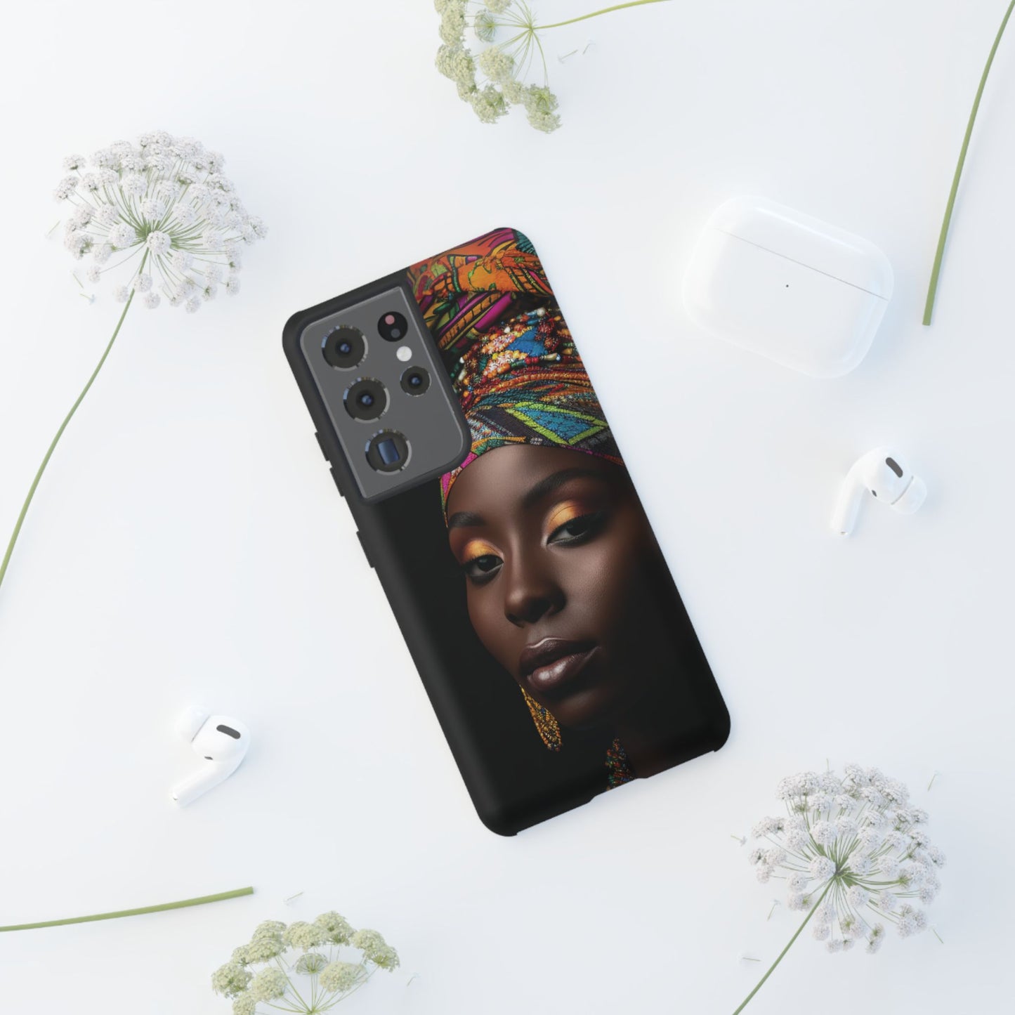 Regal Reflections: African Majesty Tough Google Pixel, iPhone and Samsung Cases.