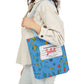 Personalized Classroom Couture Composition Book Inspired Canvas Tote Bag with Colorful Straps, Cute School Bag, Eco-Friendly Tote, Back to School Shopping Bag, Teacher Gift Idea