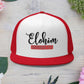 'ELOHIM, GENESIS 1:1'  Embroidered 5 Panel Trucker Cap | Casual Style Hat, Adjustable, Unisex, Perfect Gift for Outdoors, Festivals, Daily Wear