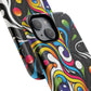 Vibrant Yin Yang Pop Splash Tough Magnetic iPhone Cases, Bold Artwork, Customizable Protection, Gift for Tech Lovers, Colorful iPhone Accessories