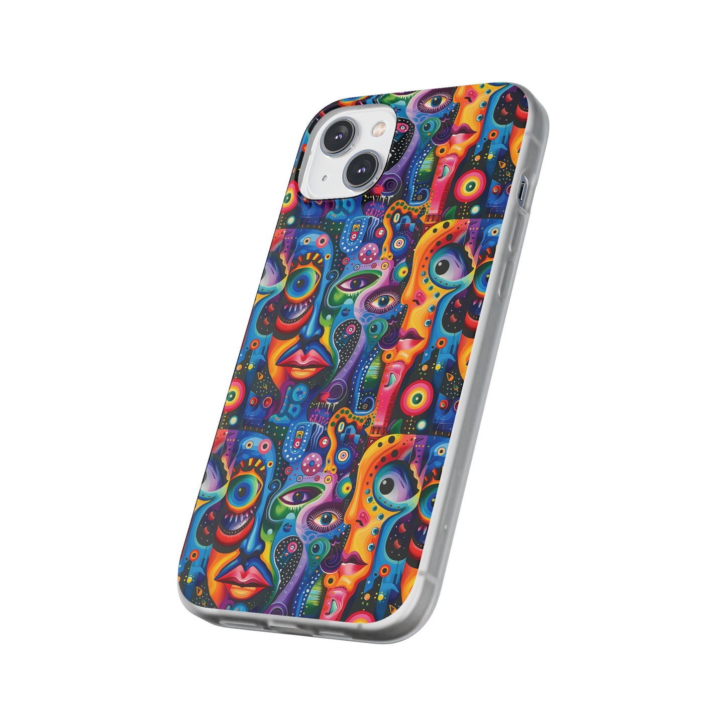 Psychedelic Visions Flexi iPhone and Samsung Case - Colorful Abstract Design.