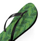 Green Tropical Bliss Flip Flops