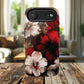 Crimson Noir Tough iPhone Magnetic Cases, Tough iPhone Protector, Stylish Floral Design, Gift for Her, Floral Accessories