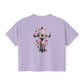 Faith and Floral Cross Women's Comfort Colors Boxy Tee