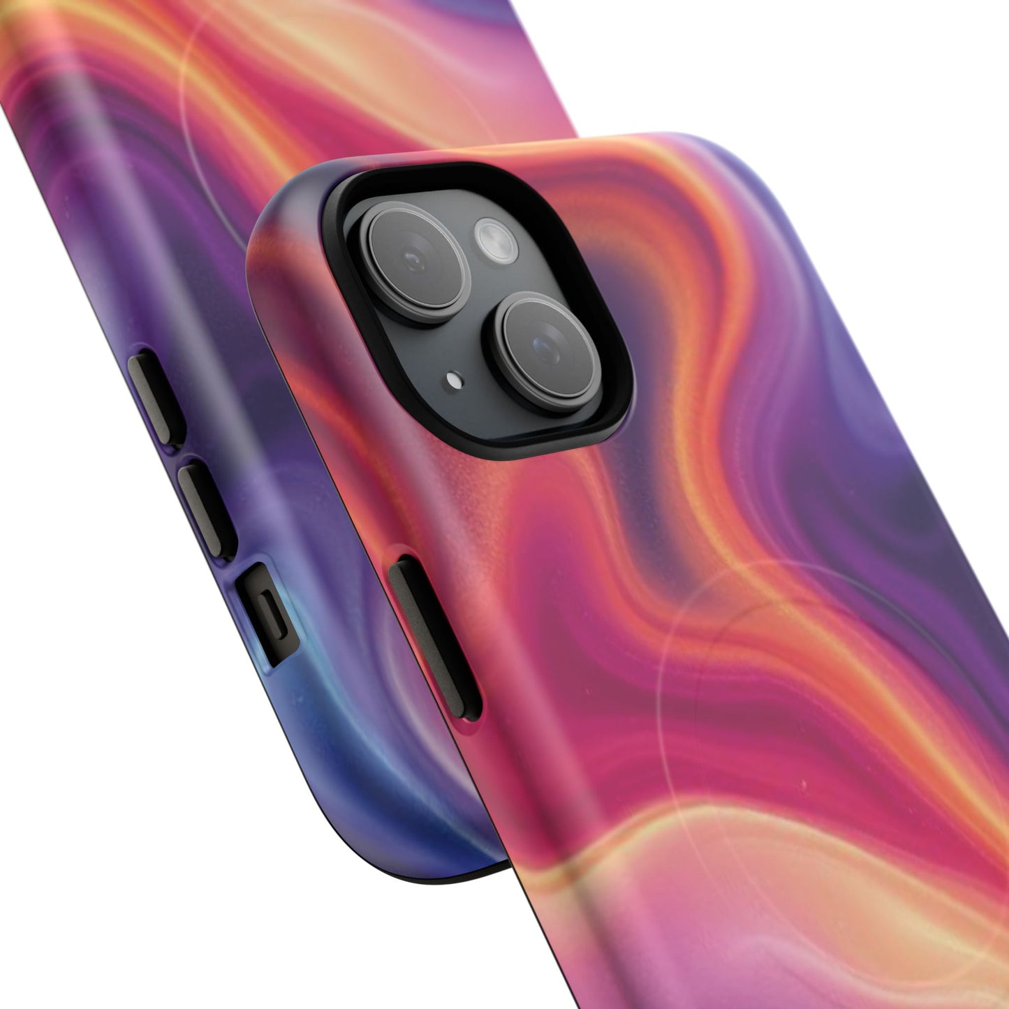 Cosmic Lava Flow Colorful Abstract iPhone Case , Tough Magnetic Protection, Stylish Accessories, Gift for Tech iPhone Lovers, Vibrant Mobile Covers