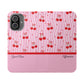 Personalized Cherry Blossom Dreams Flip iPhone and Samsung Cases — Wallet Folio with Name & Affirmation.